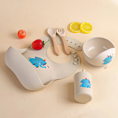 Owl, Elephant & Rainbow Baby Tableware Sets